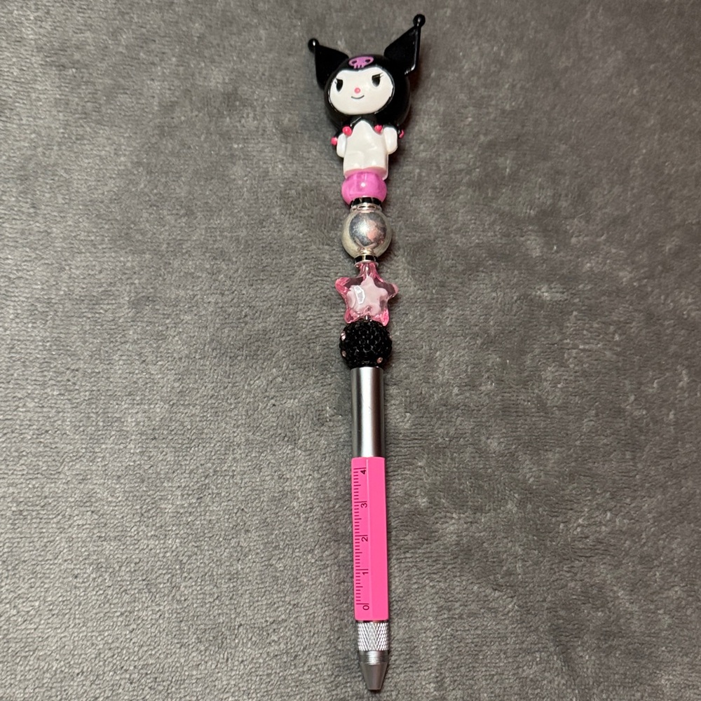 Pink and Black Character Multitool Pen